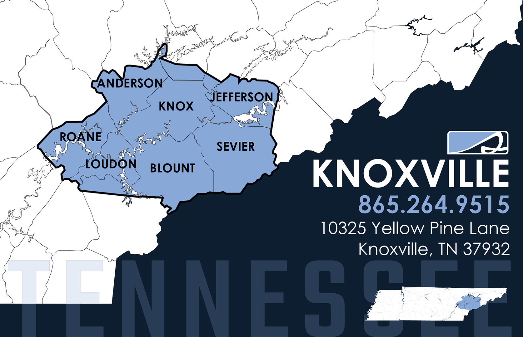 Southeast Restoration Service Area Map of Knoxville, TN