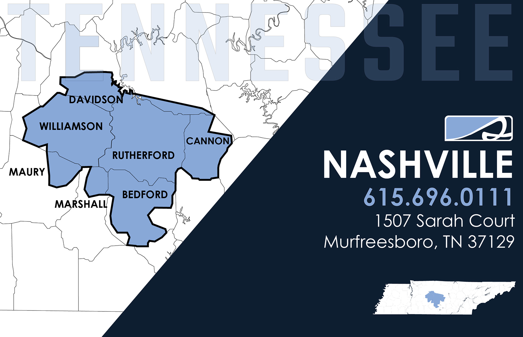 Southeast Restoration Service Area Map of Nashville, TN